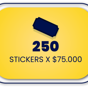 250 Stickers x 75000